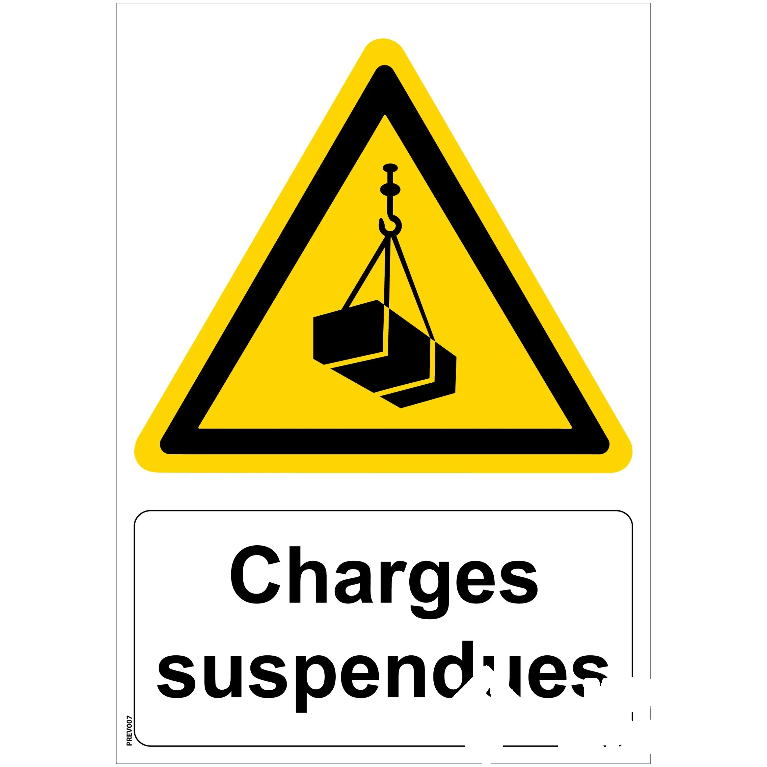 Panneau "Charges suspendues" - PVC A4 — image 1