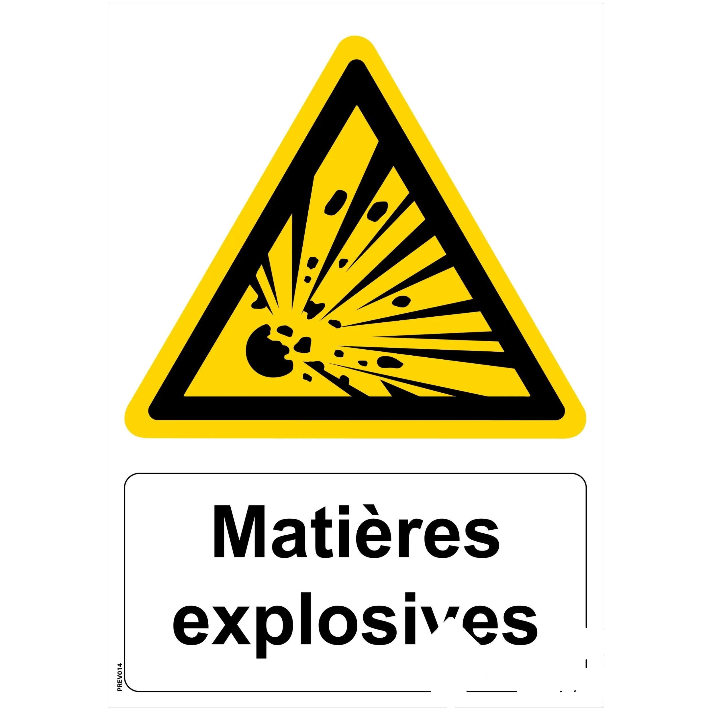Panneau "Matières explosives" - PVC A4 — image 1