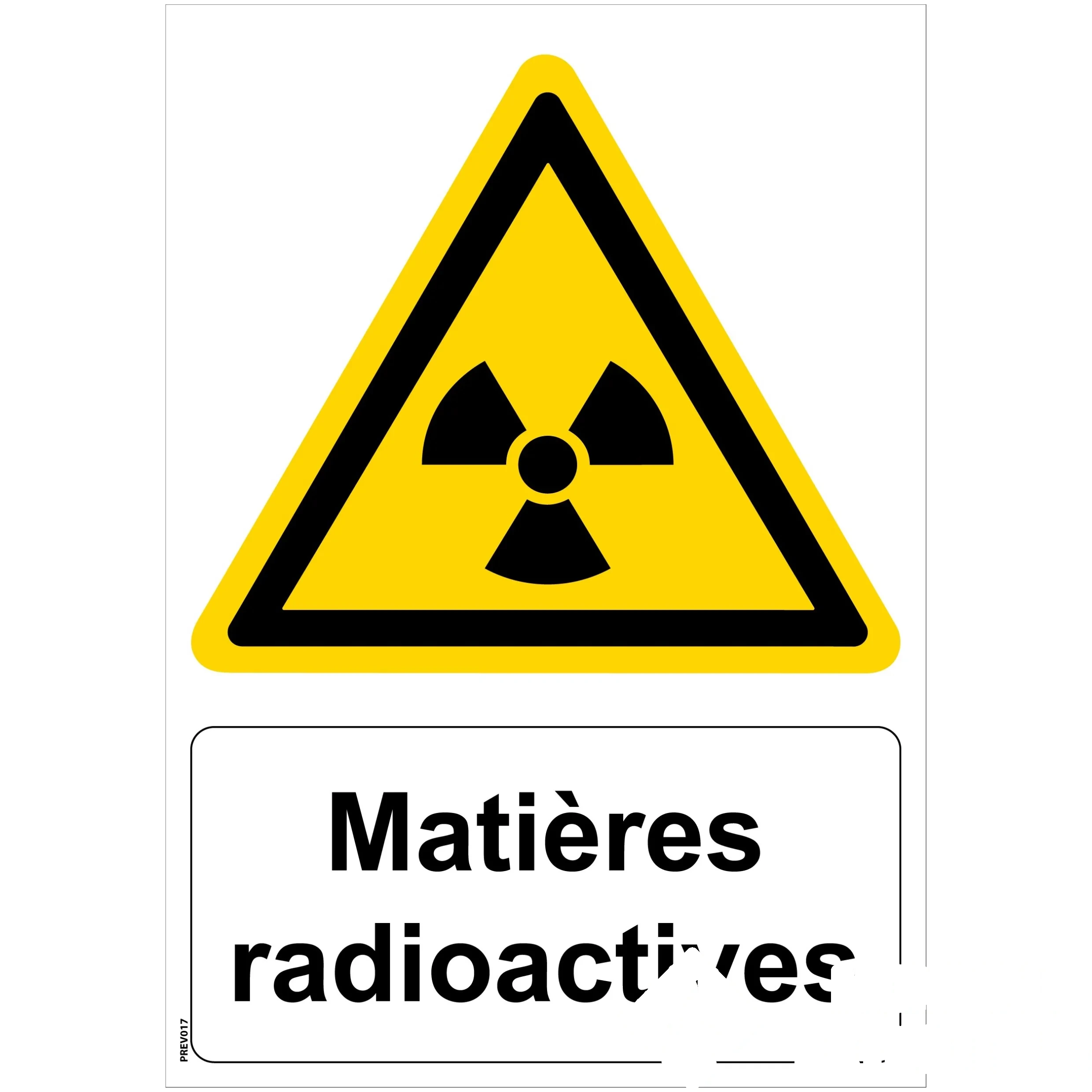 Panneau "Matières radioactives" - PVC A5 — image 1