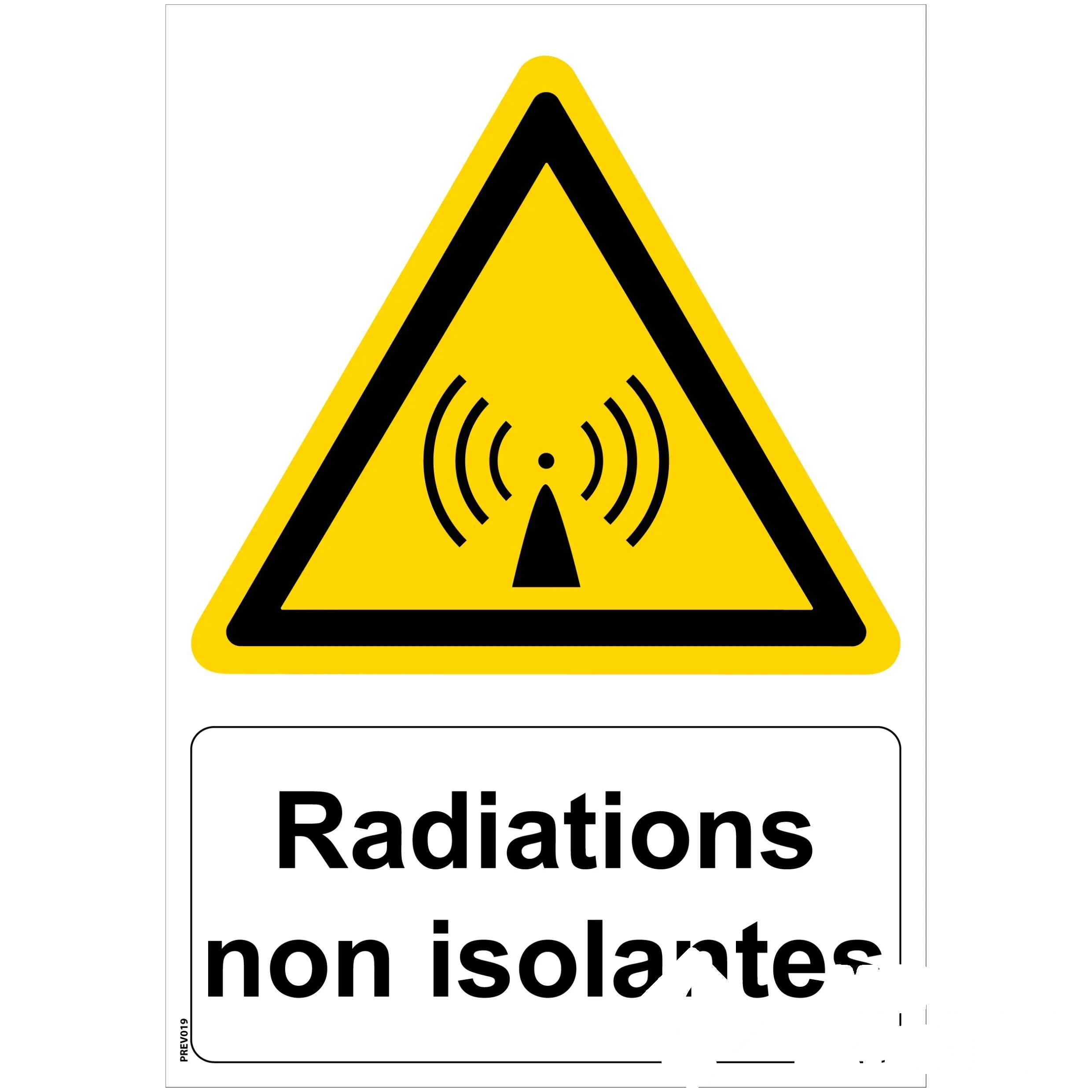 Panneau "Radiations non isolantes" - PVC A5 — image 1
