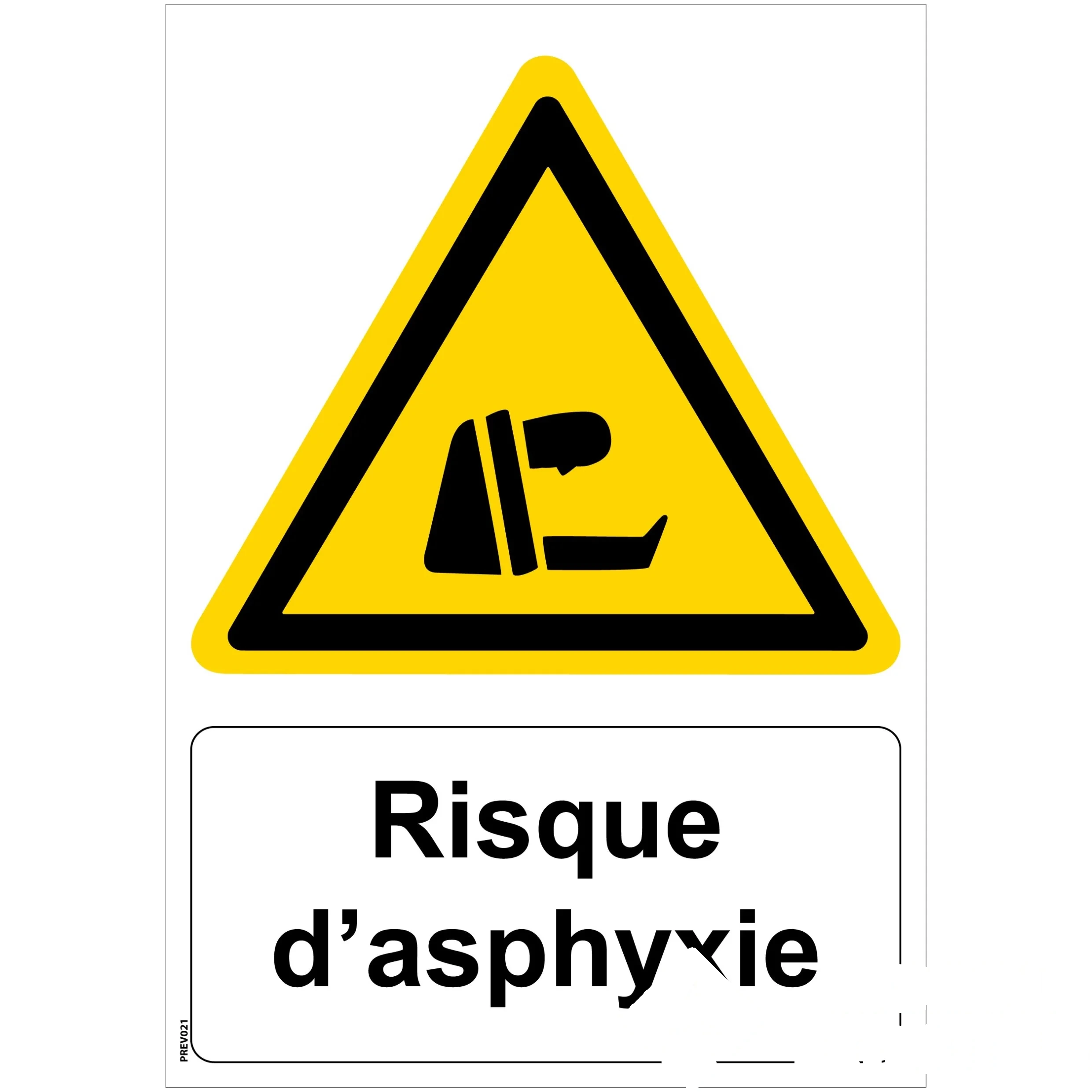 Panneau "Risque d’asphyxie" - PVC A4 — image 1