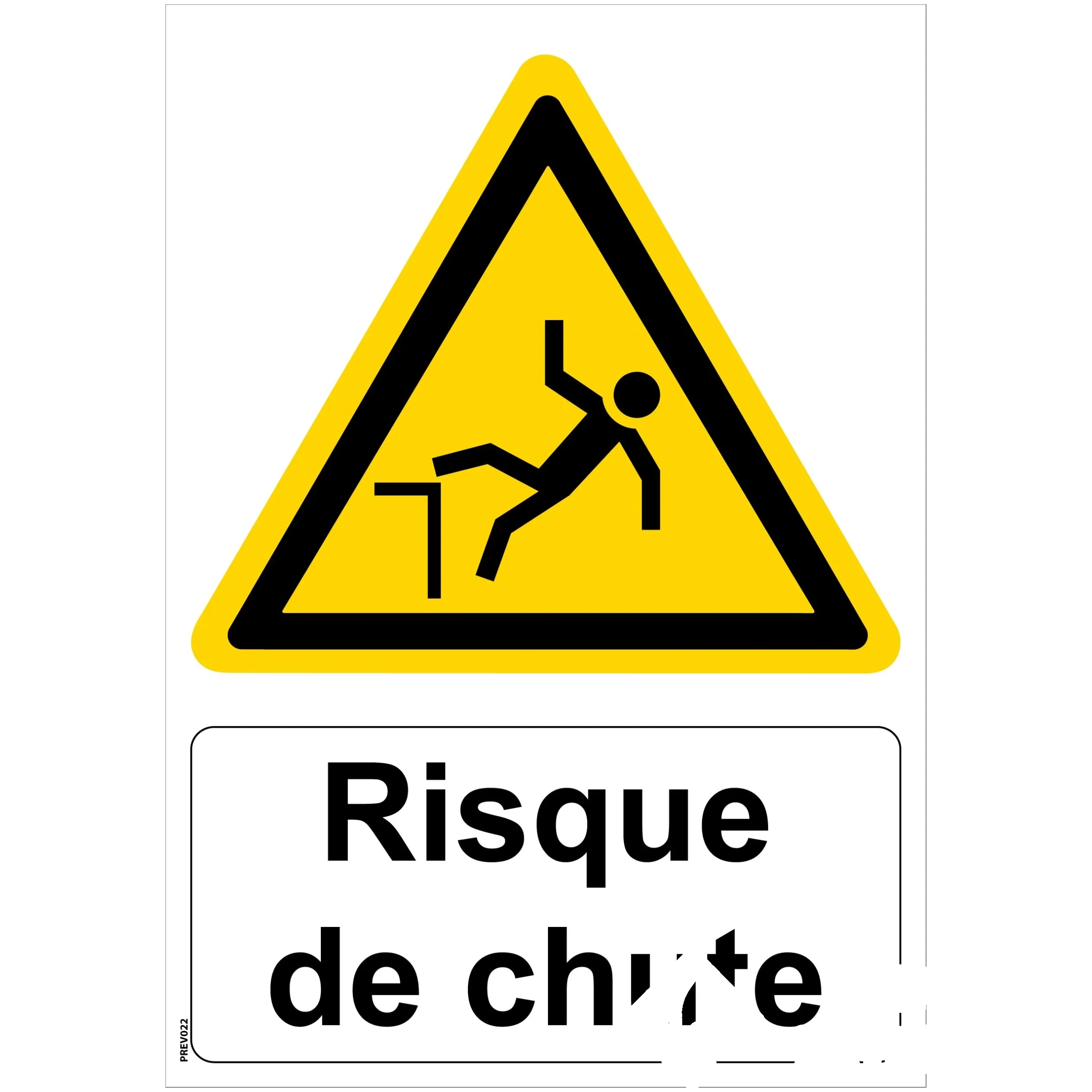 Panneau "Risque de chute" - PVC A5 — image 1