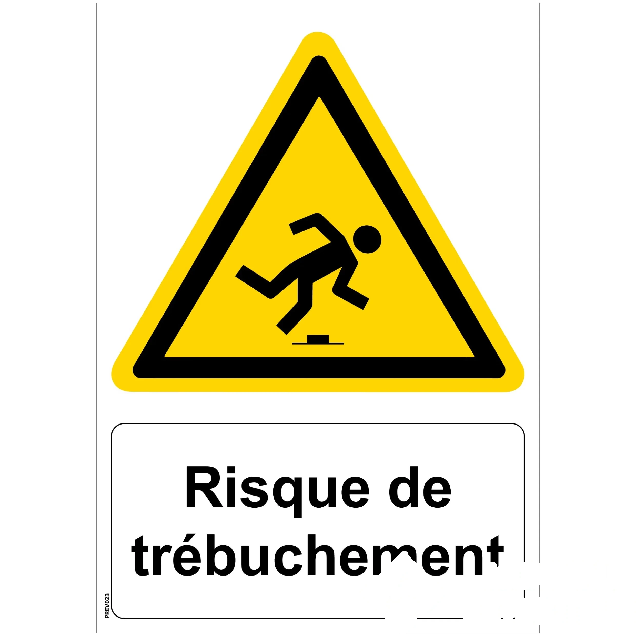 Panneau "Risque de trébuchement" - PVC A5 — image 1
