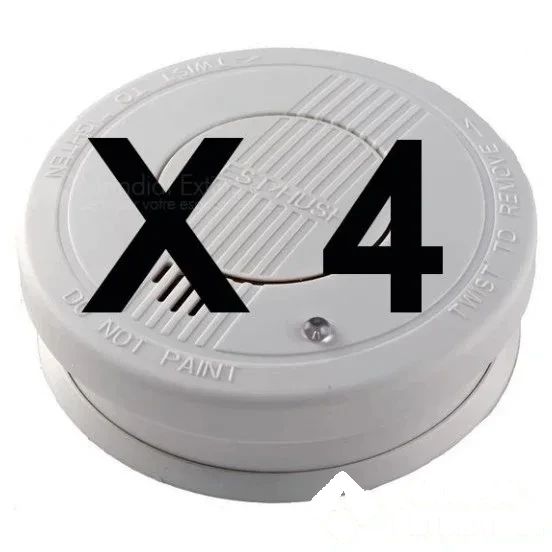 Pack de 4 Détecteur de fumée durée de vie 10 ans - Norme EN 14604 — image 1