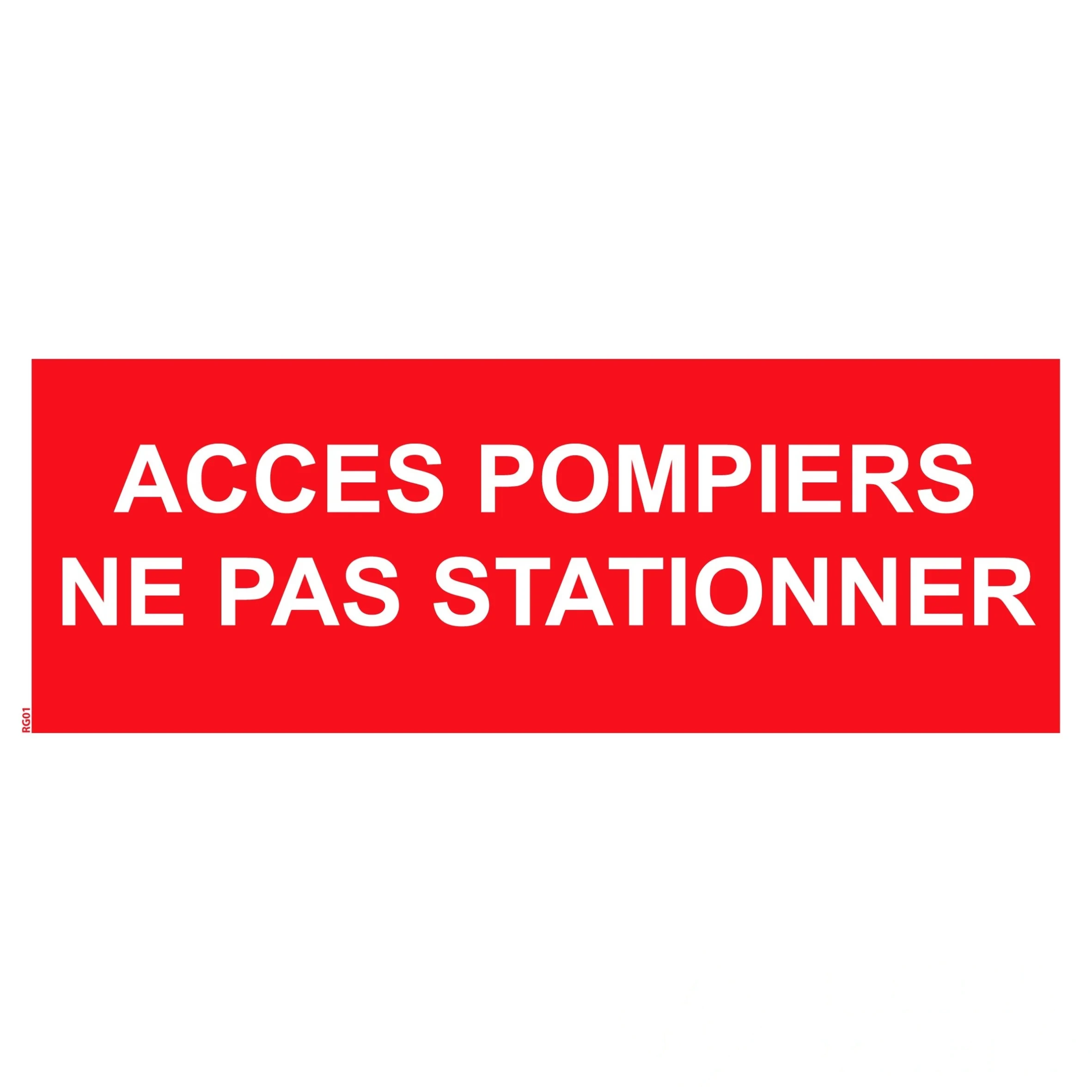 "accès pompiers ne pas stationner" PVC rigide 200 × 80 mm
