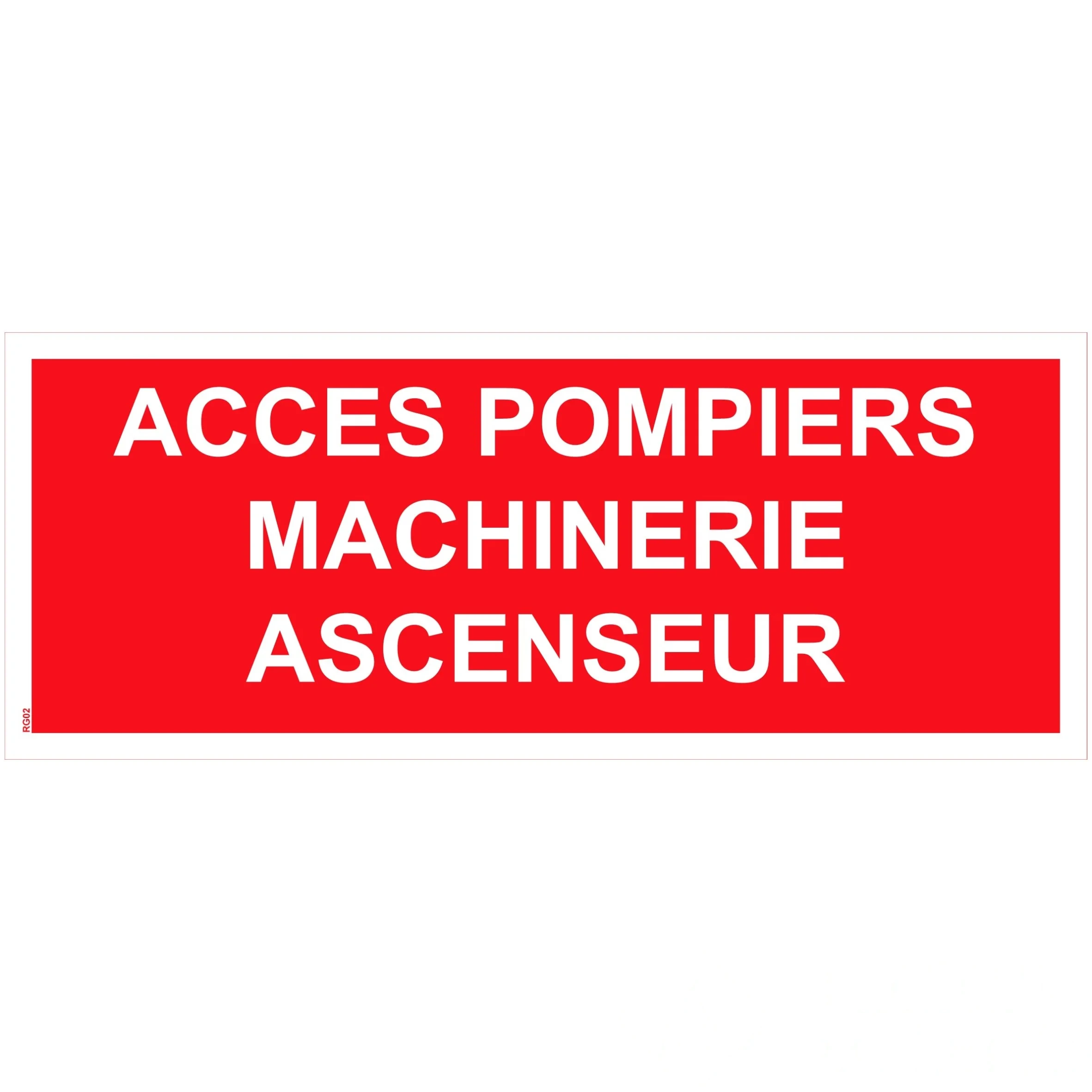 Accès pompiers machinerie ascenseur PVC - 200 × 80 mm