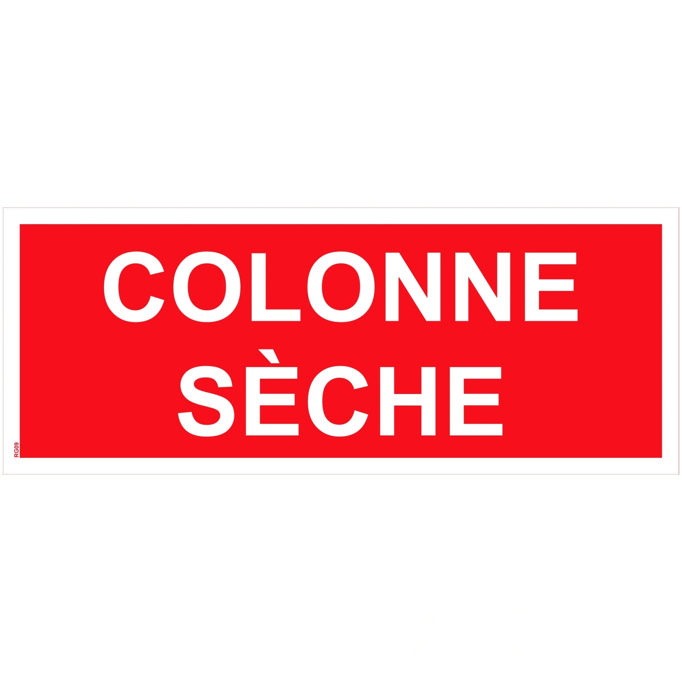 Panneau "Colonne sèche - texte blanc" PVC - 200 × 80 mm — image 1
