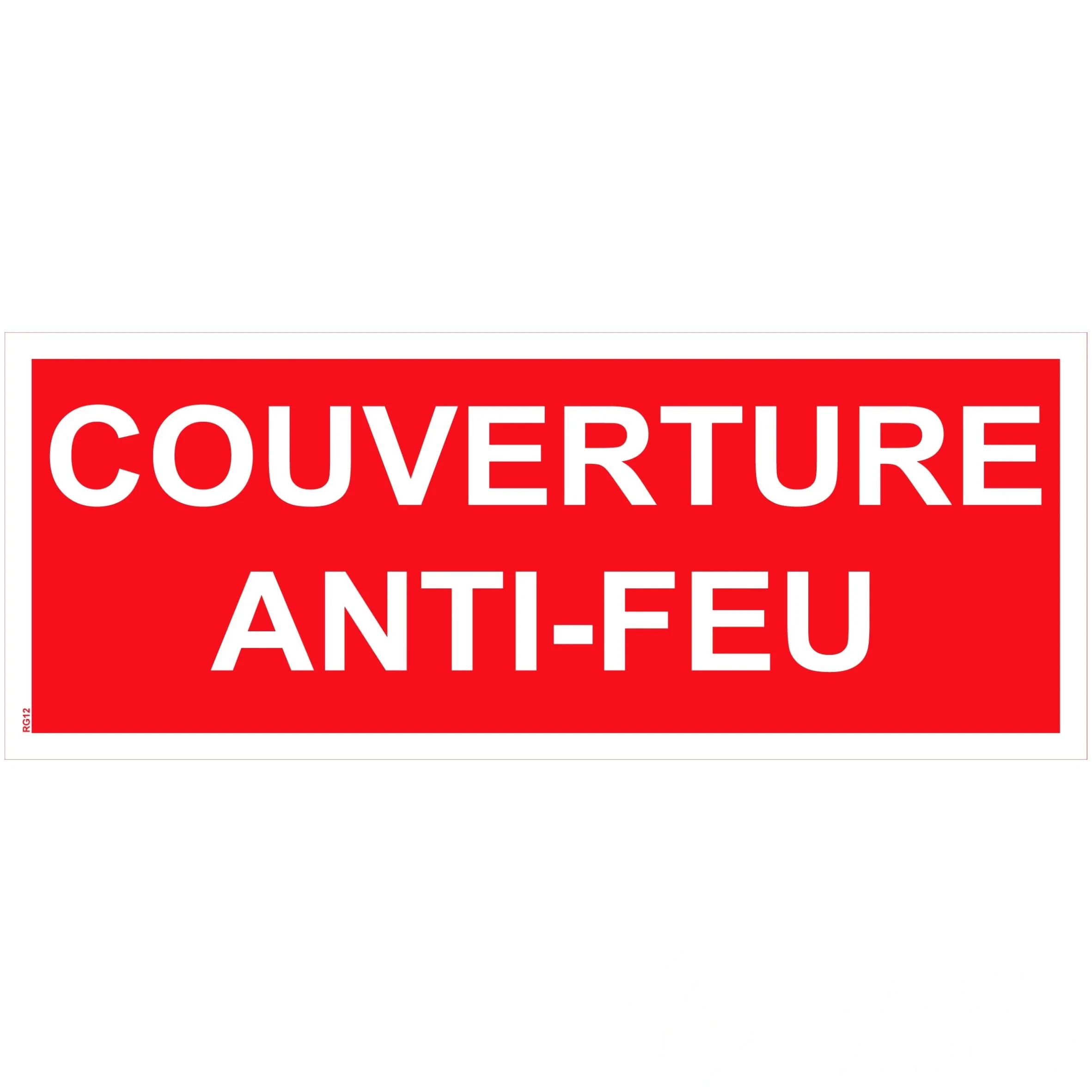 Panneau "Couverture anti-feu" PVC - 200 × 80 mm — image 1
