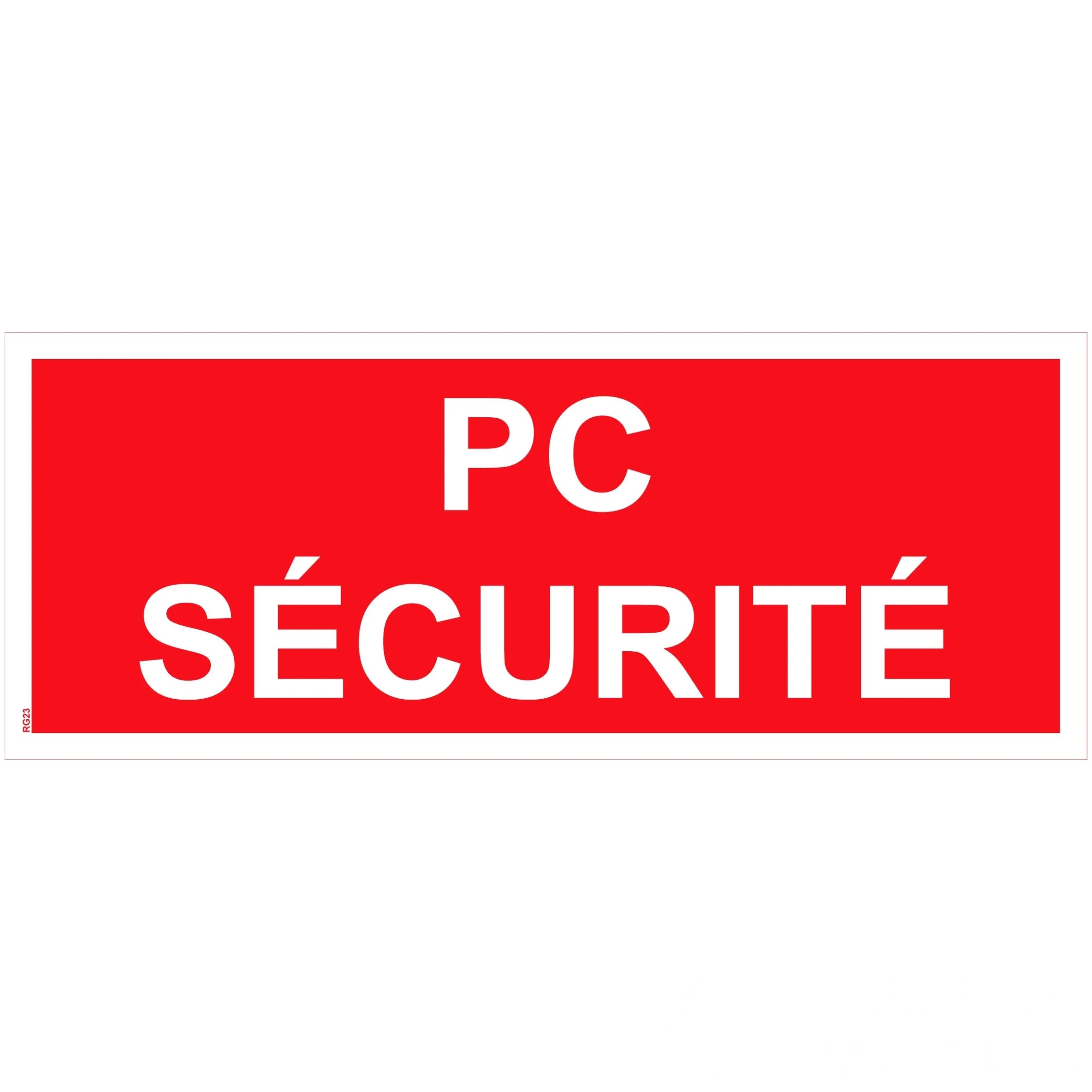 Panneau "PC sécurité" PVC - 200 × 80 mm — image 1