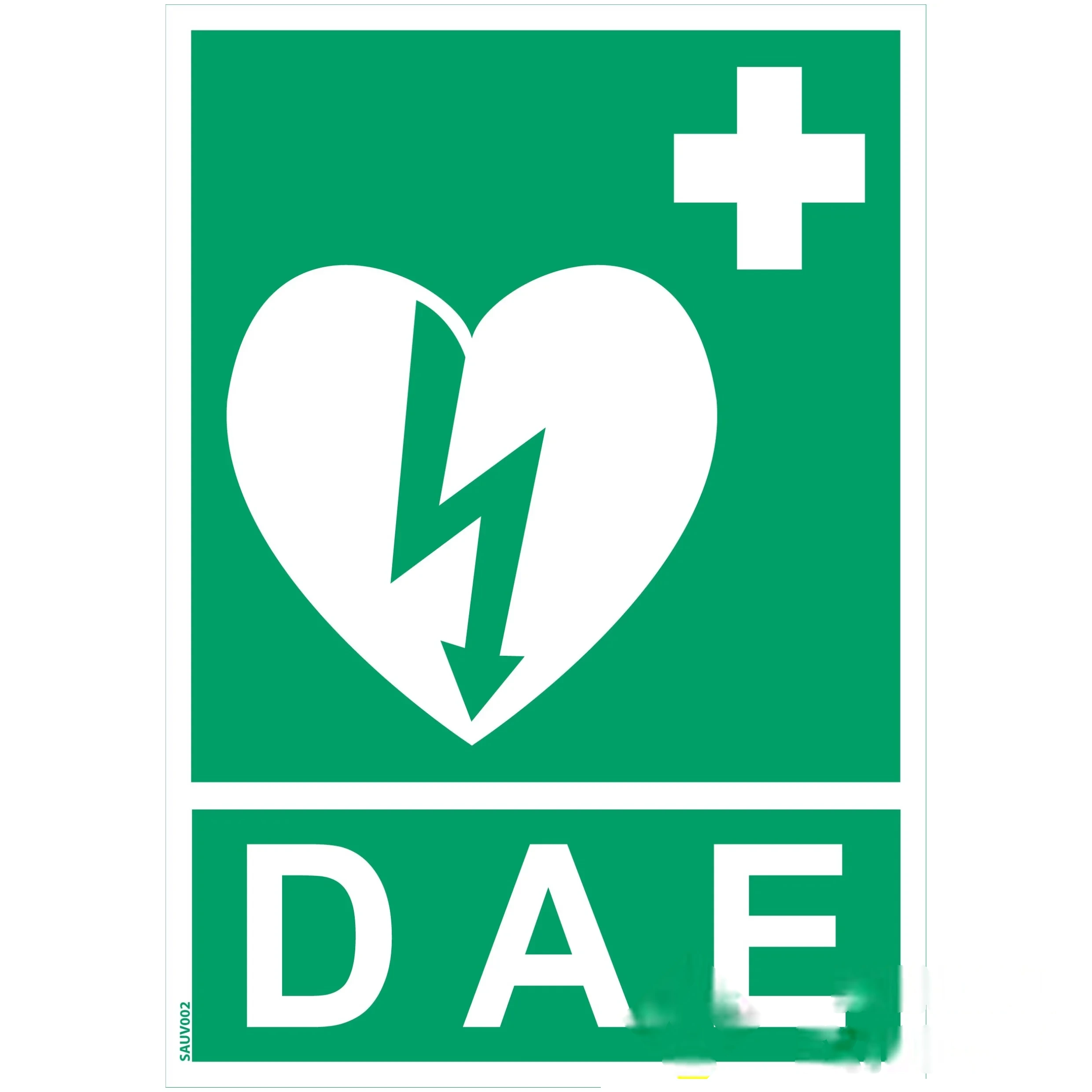 Panneau défibrillateur: DAE - Format A5 — image 1