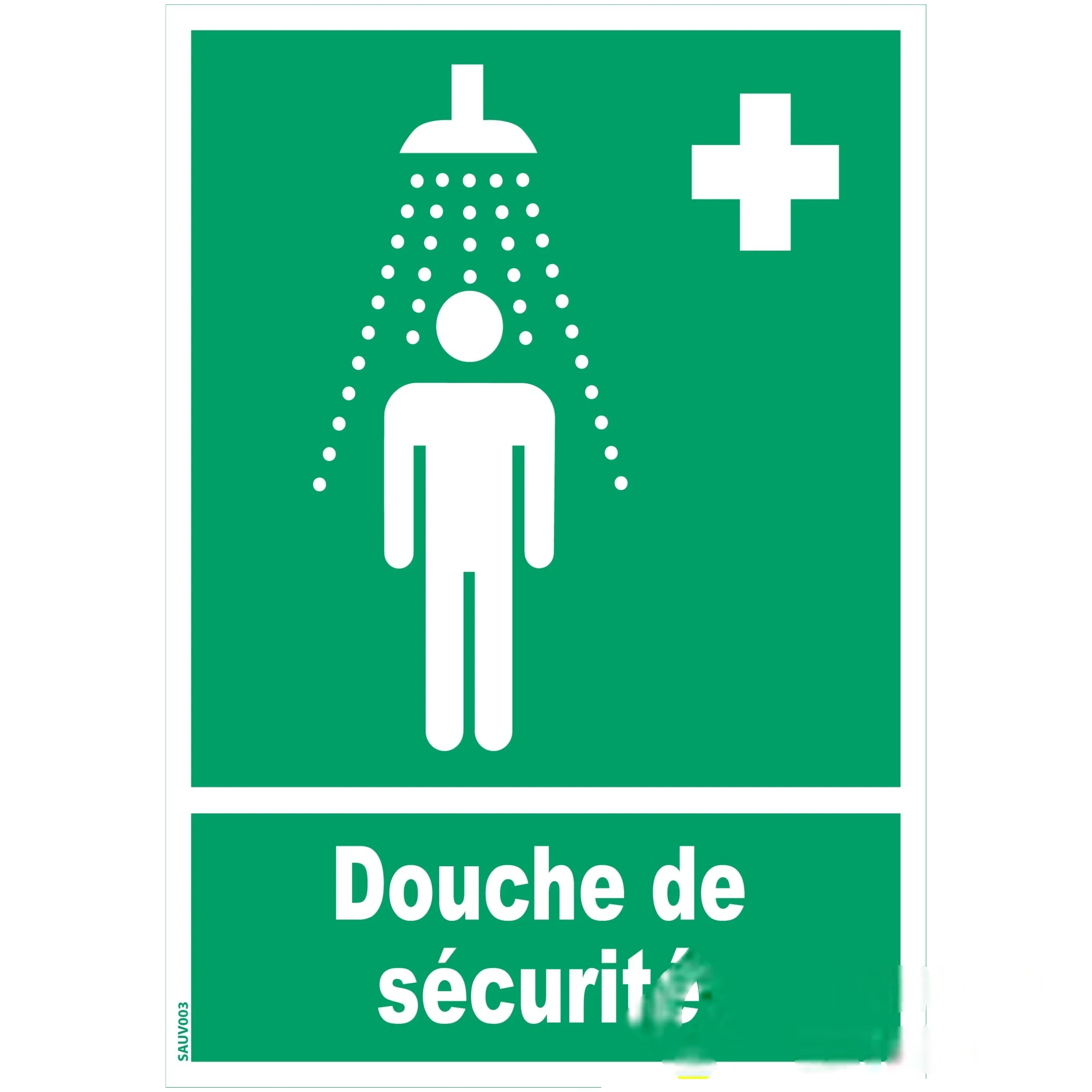 Panneau PVC douche de sécurité - Taille A5 — image 1