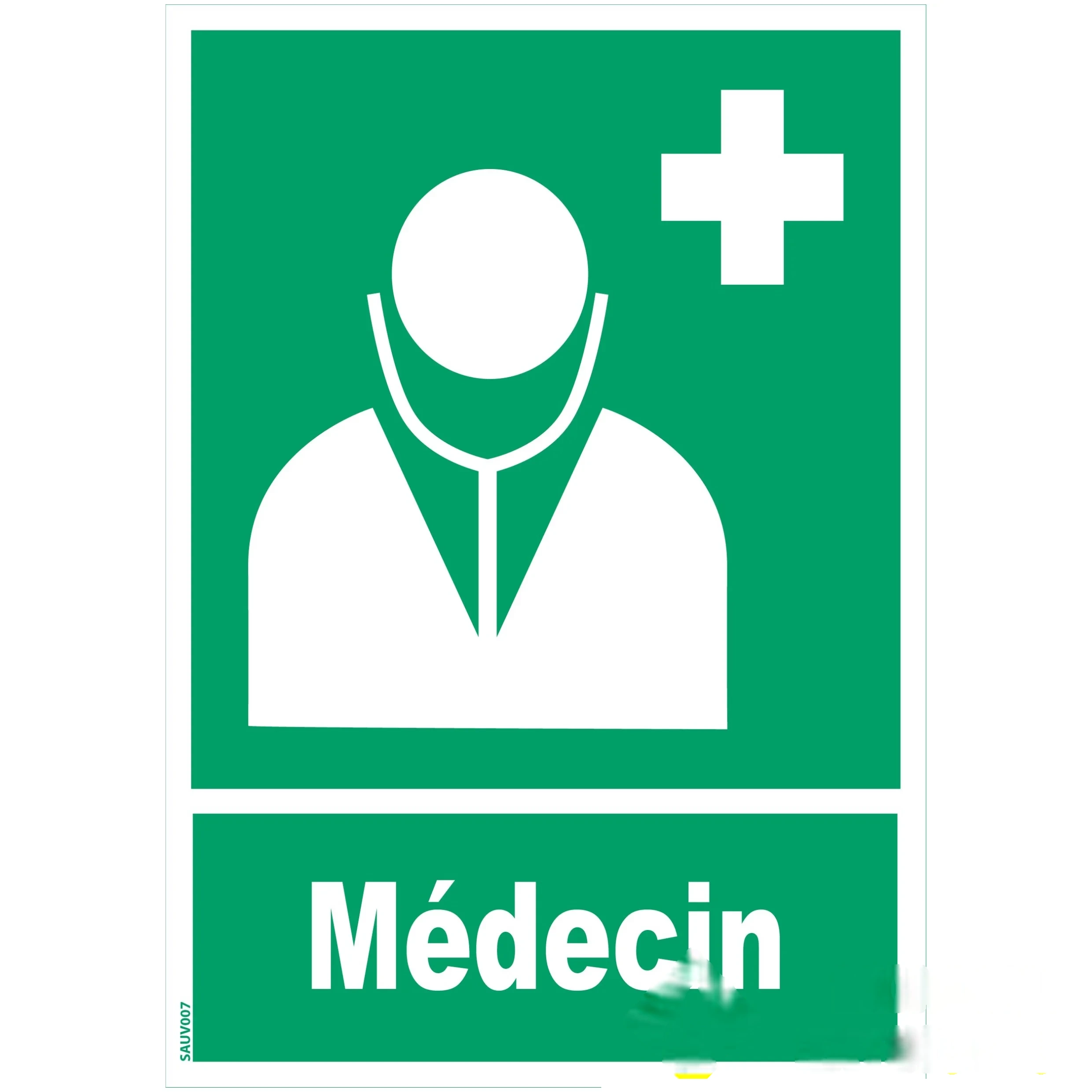 Panneau "Médecin" - PVC A5 — image 1