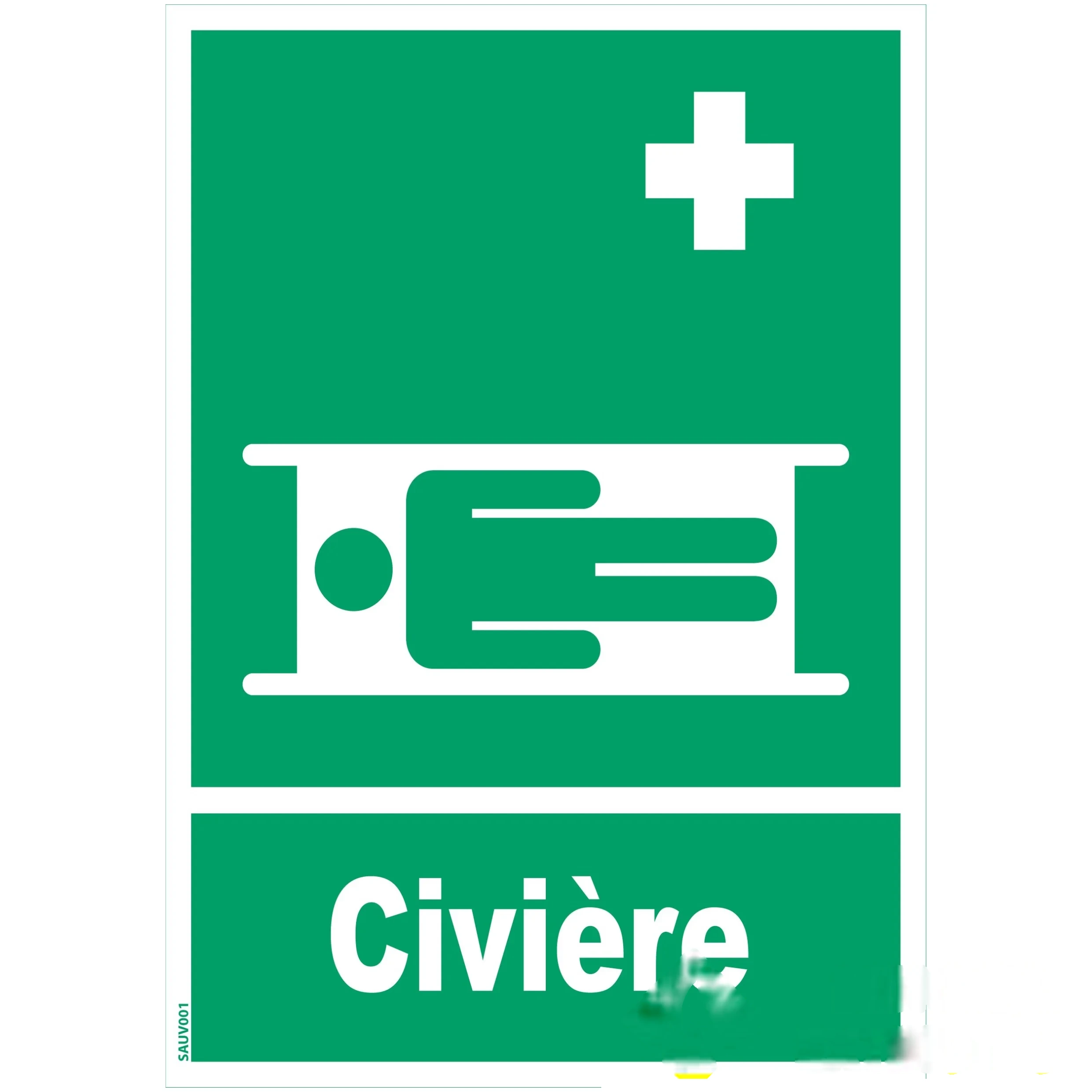 Panneau "Civière" - PVC A4 — image 1