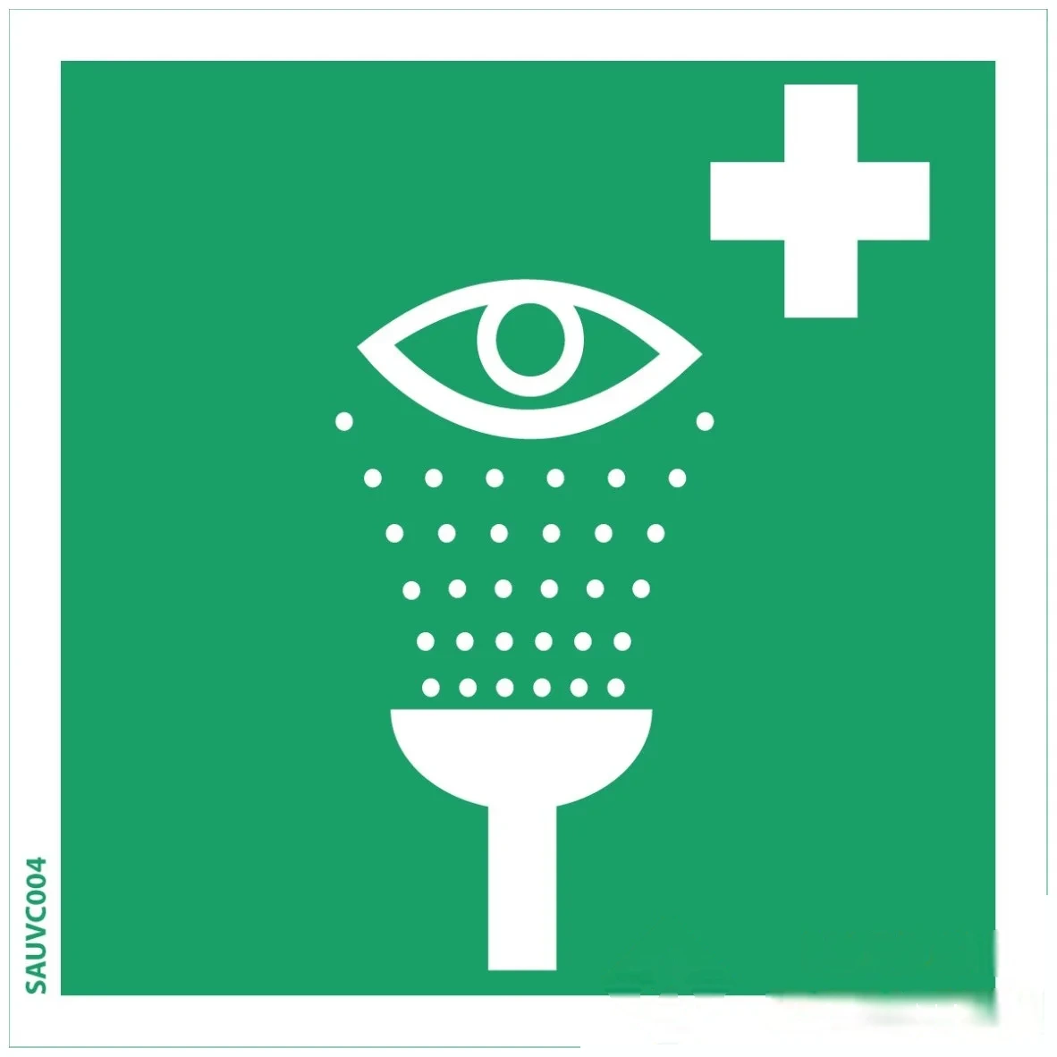 Panneau "Lave œil" - PVC 100 × 100 mm — image 1