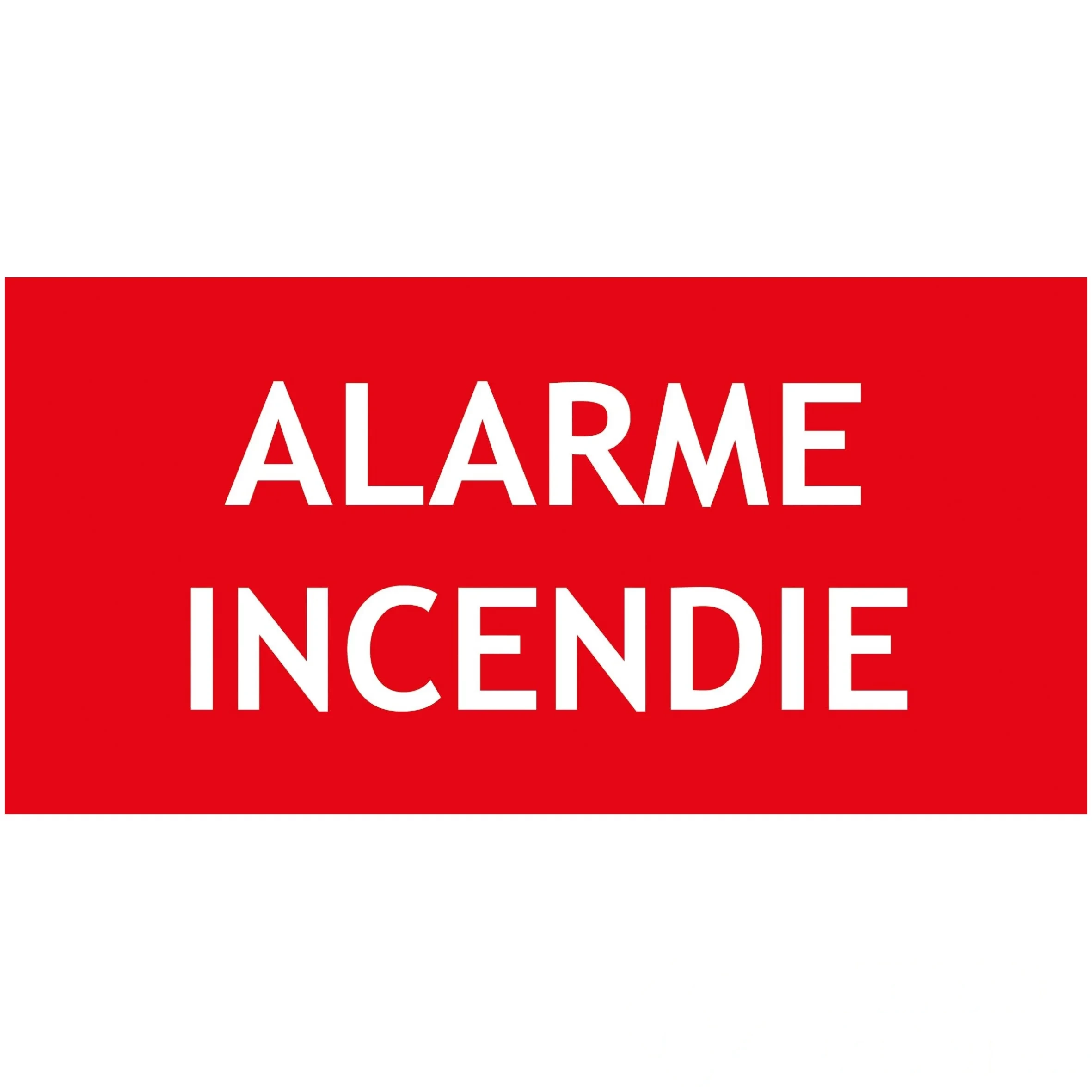 "ALARME INCENDIE" en PVC rigide 200 × 100 mm