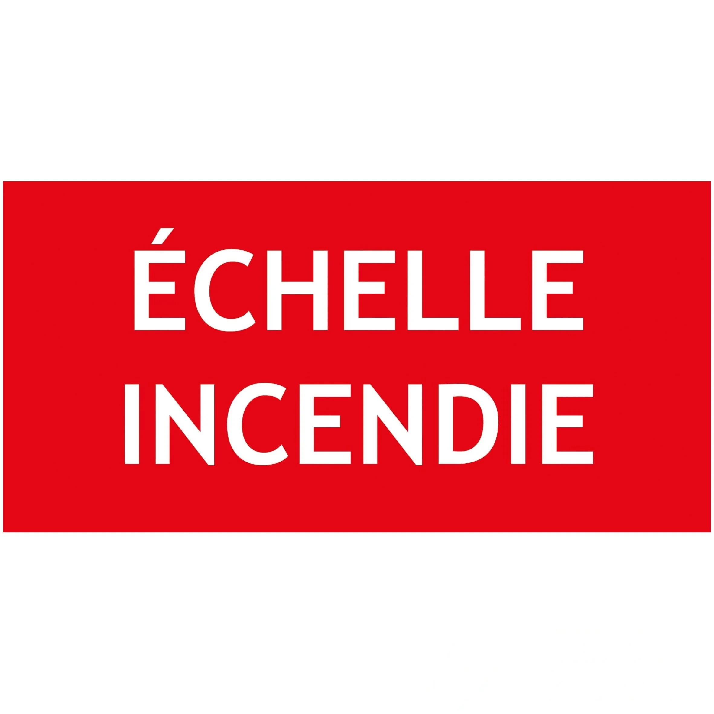 "ECHELLE INCENDIE" PVC rigide 200 × 100 mm