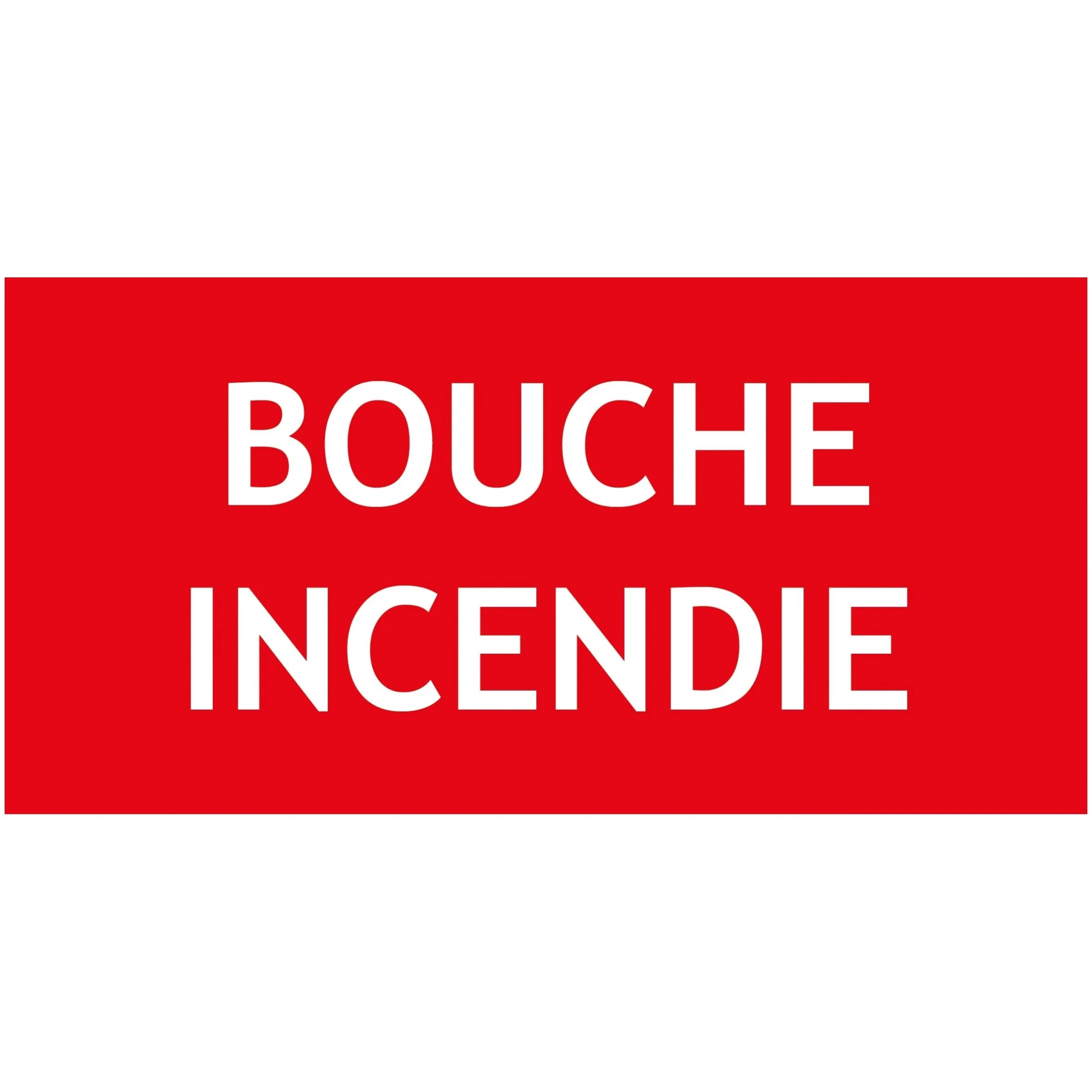 "BOUCHE INCENDIE" PVC rigide 200 × 100 mm