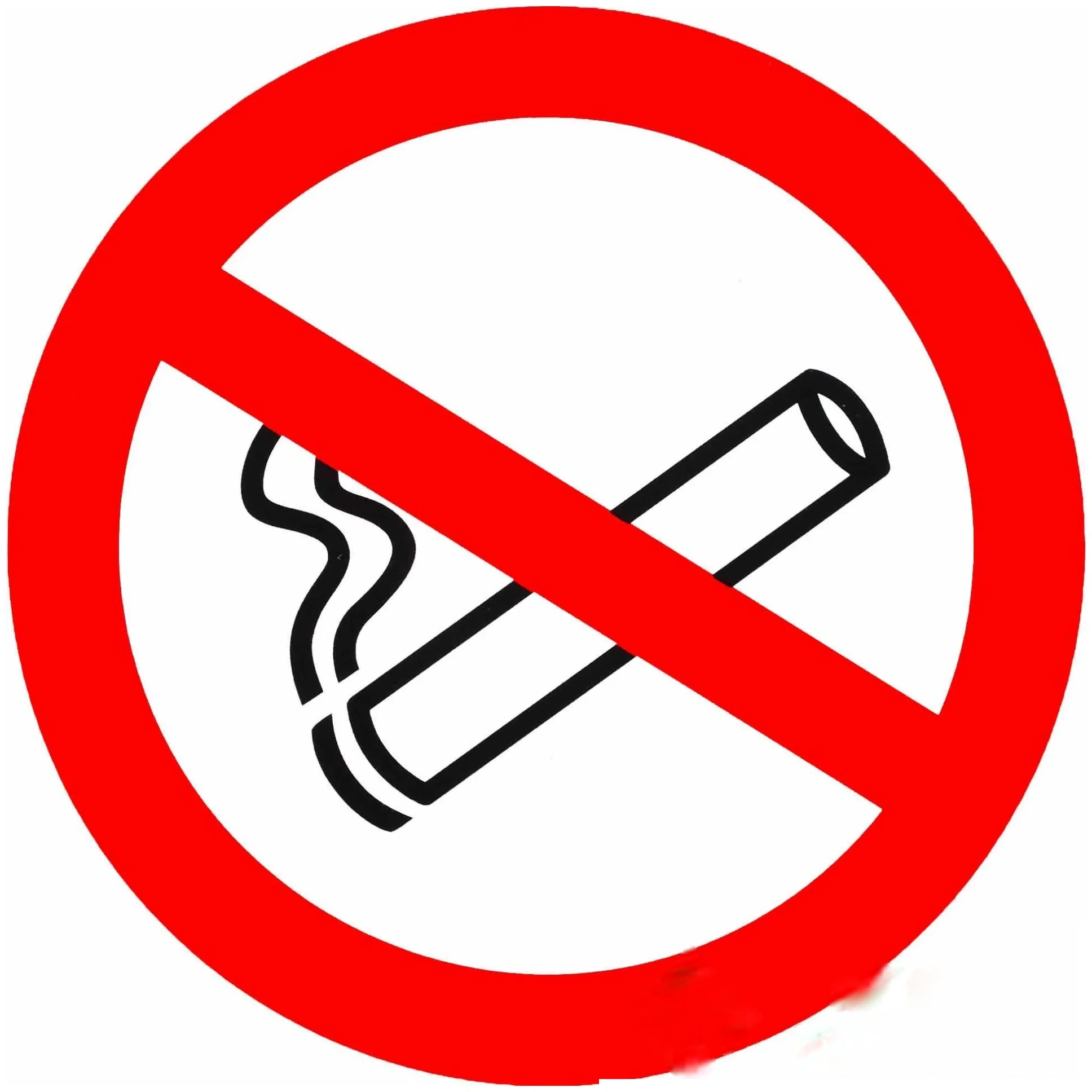 Panneau PVC rigide rond "Interdiction de fumer" — image 1