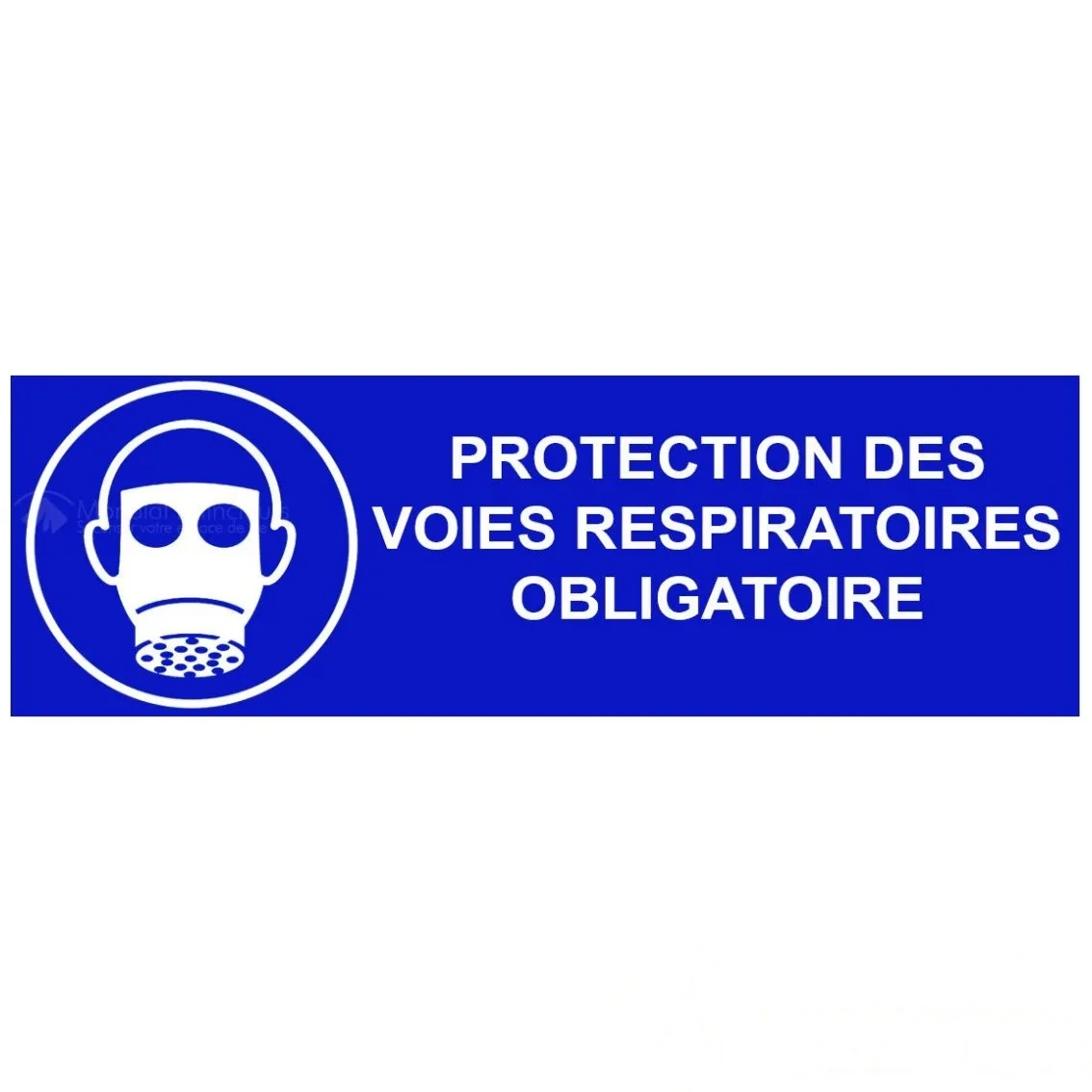 Panneau "Protection voies respiratoires obligatoire" - L.300 x H.100 mm — image 1