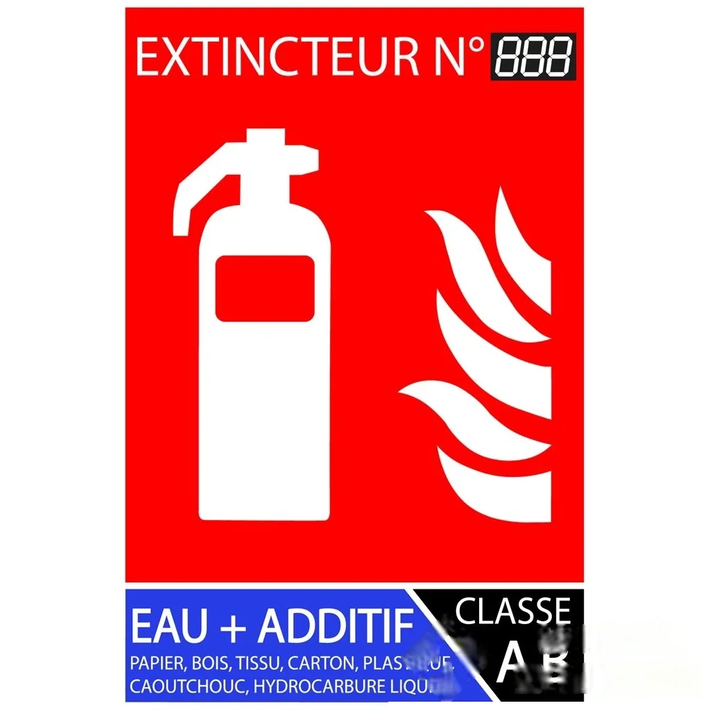 Panneau PVC eau pulvérisée additif numérotation facile 10 × 15 cm - Classe AB — image 1