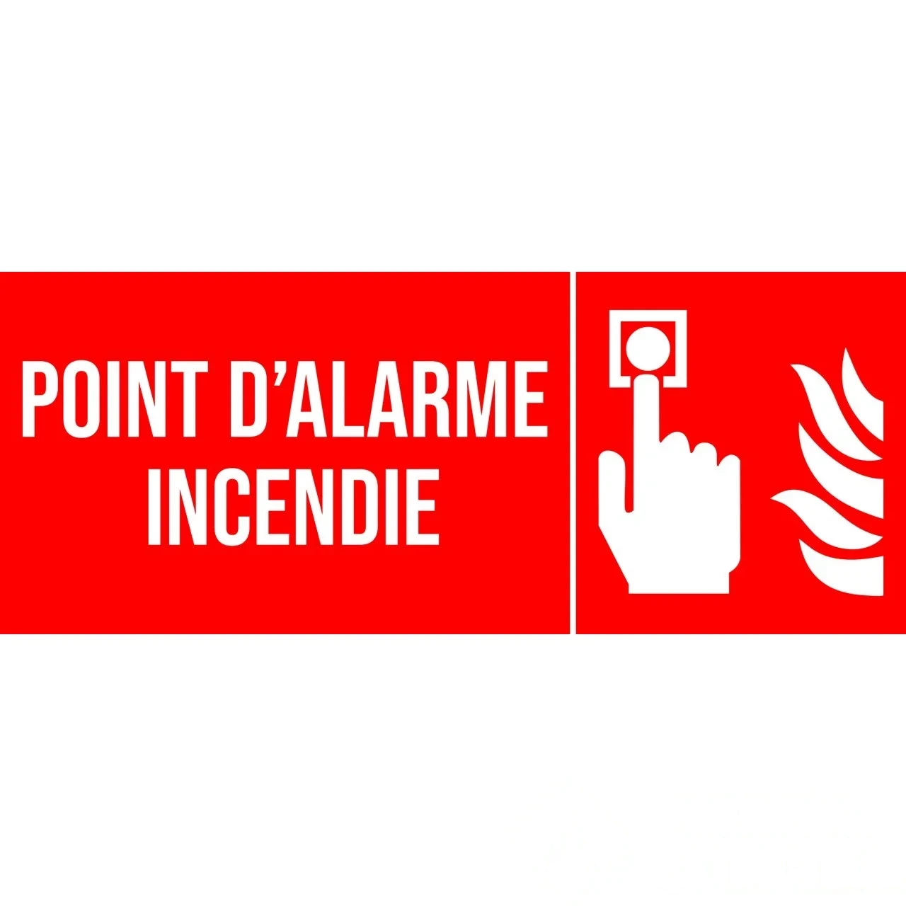 Panneau "Point d’alarme incendie" PVC - 300 × 120 mm — image 1