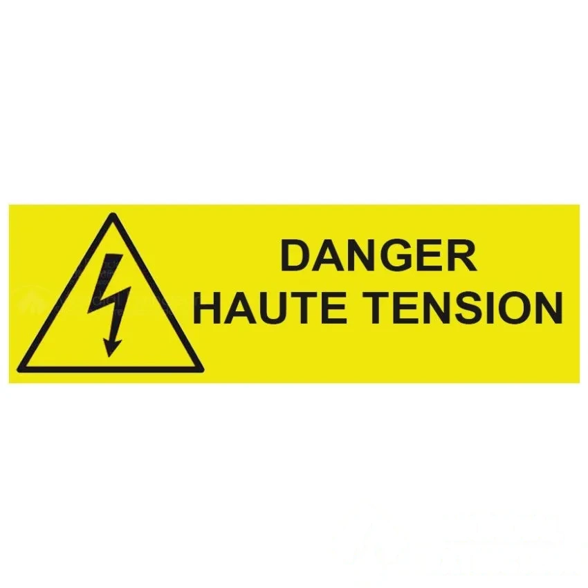 Panneau danger haute tension - L.300 x H.100 mm — image 1
