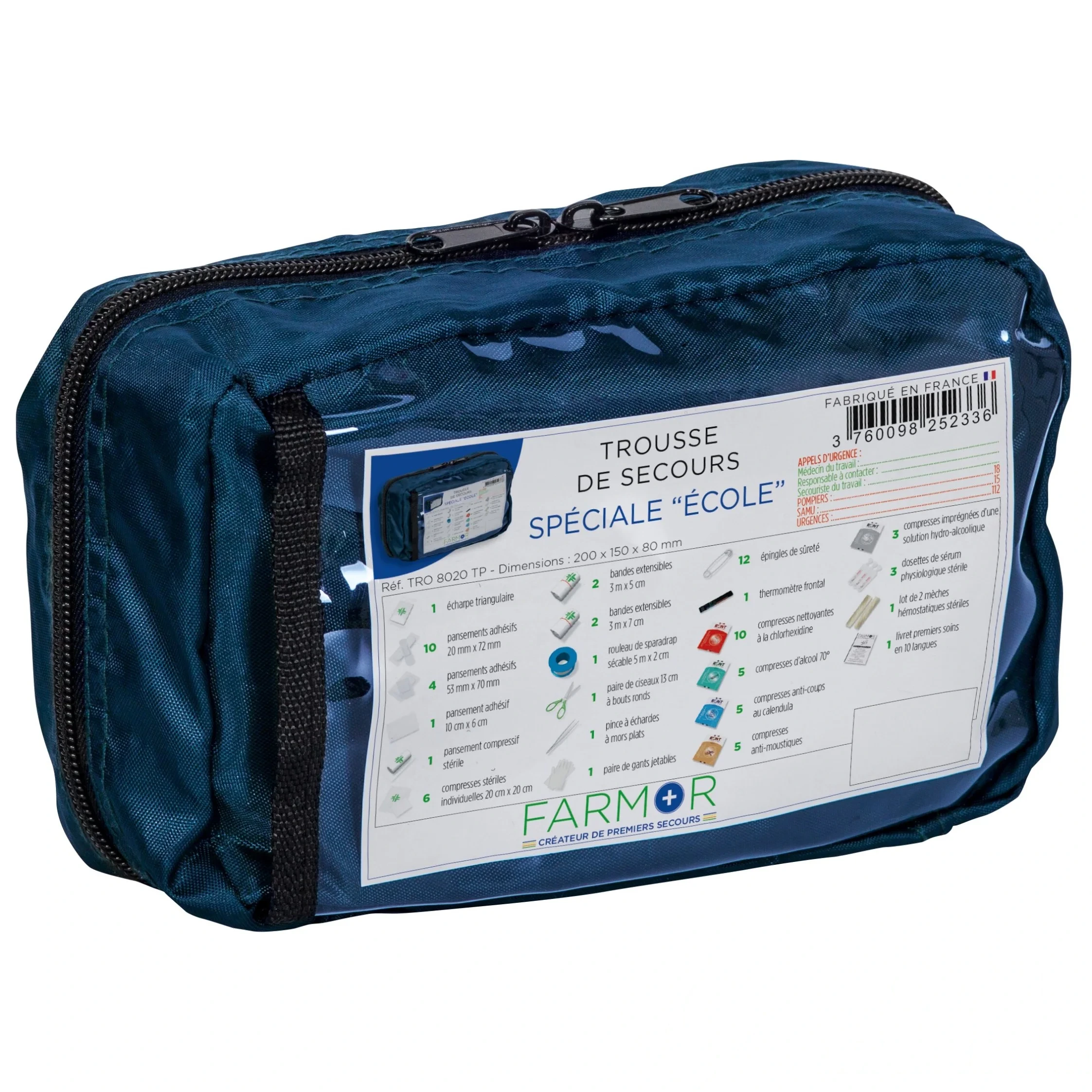 Trousse de secours pour école - Grand modèle - Tissus souple — image 1