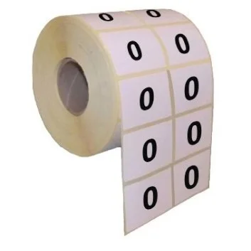 Numérotation Extincteurs - 100 chiffres par rouleau - Chiffre 0 - 15 × 20 mm — image 1