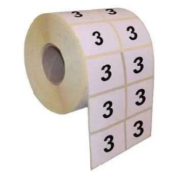 Numérotation Extincteurs - 200 chiffres par rouleau - Chiffre 3 - 15 × 20 mm — image 1