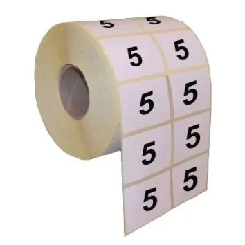 Numérotation Extincteurs - 100 chiffres par rouleau - Chiffre 5 - 15 × 20 mm — image 1