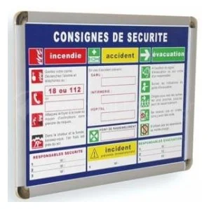 Consigne de sécurité obligatoire format A4 avec cadre finition "Luxe" — image 1